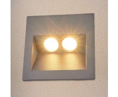 Lampenwelt.com Lámpara empotrada pared exterior LED gris Evienne
