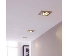 Lampenwelt.com 3 focos LED empotrables en techo Andrej cuadrados