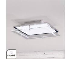Lampenwelt.com Lámpara LED de techo Easydim Sandra, panel vidrio