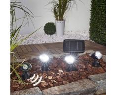 Esotec Foco solar PIR Trio, juego de 3 unidades