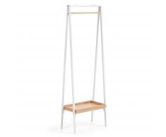 Kave Home Perchero Burro Benny,..., En Madera,Metal - Natural,Blanco