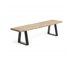 Kave Home Banco Alaia, 180cm, En Madera,Metal - Natural,Negro