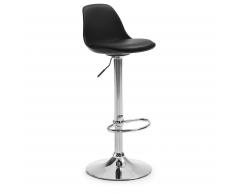 Kave Home Taburete Alto..., En Piel Sintética,Plástico,Metal - Negro