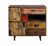 Maisons du Monde Cajonera con 2 puertas y 4 cajones de madera de mango Kilim