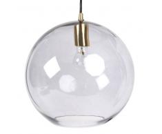Maisons du Monde Lámpara de techo bola de cristal tintada de azul y dorado
