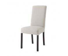 Maisons du Monde Funda de silla de algodón gris claro 47x57 Margaux