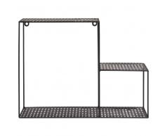 Maisons du Monde Organizador de pared de metal perforado negro