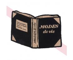 Maisons du Monde Felpudo libro de fibra de coco negra 45x65 Chantal Thomass