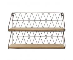 Maisons du Monde Almacenaje de pared de metal gris