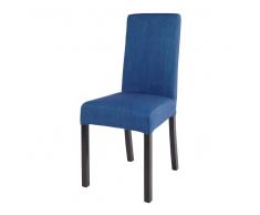 Maisons du Monde Funda de silla de algodón azul 41x70