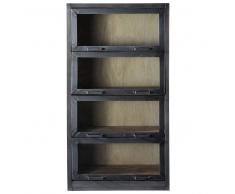Maisons du Monde Vitrina de madera reciclada negra An. 90 cm Edgar