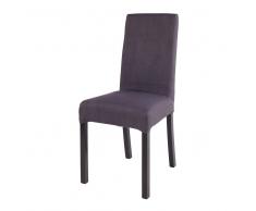 Maisons du Monde Funda de silla de algodón gris carbón 41x70