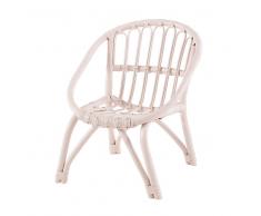 Maisons du Monde Silla infantil de mimbre rosa claro Plume