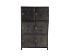 Maisons du Monde Cajonera industrial con 6 cajones de metal An. 75 cm Andrews