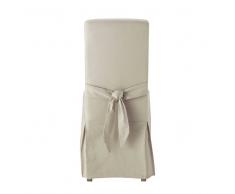Maisons du Monde Funda de silla con lazo de algodón gris arcilla Margaux
