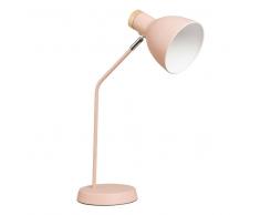 Maisons du Monde Lámpara de escritorio de metal rosa maquillaje