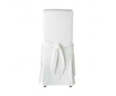 Maisons du Monde Funda de silla con lazo de algodón marfil Margaux