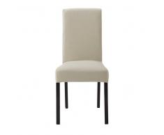 Maisons du Monde Funda de silla de algodón beige mastic 47x57 Margaux