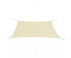vidaXL Toldo de vela rectangular tela Oxford 2x4m crema
