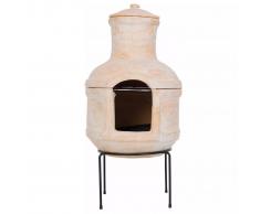 RedFire Chimenea Star Flower con parrilla arcilla de paja 86033