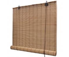 vidaXL Persiana / Estor enrollable marrón de bambú 150 x 220 cm