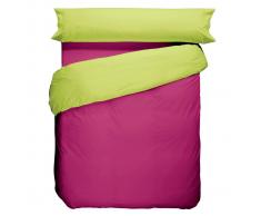 Cañete2018 Juego De Funda Nórdica Reversible Lisa Fucsia