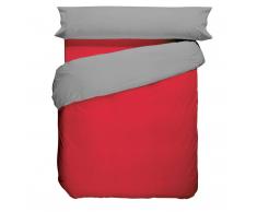 Cañete2018 Juego De Funda Nórdica Reversible Lisa Rojo