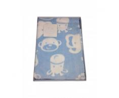 T&R BABY Funda manta polar T & R Cuna bebe cuna bebe azul claro crema TU