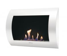 Biochimenea mural de acero lacada en blanco INOX CLASIC W