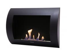 Biochimenea mural de acero lacada en negro INOX CLASIC B