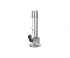 Juego de 4 accesorios para chimenea o estufa en acero inoxidable FPA2