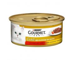 Gourmet Gold Guiso a la cazuela 24 x 85 g - Vacuno y pollo en salsa de tomate