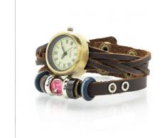 Diablo picanteFemarviShunga Reloj femenino de estilo Vintage Diamond Rosa