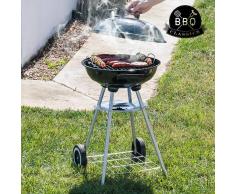Diablo picanteFemarviShunga Barbacoa de Carbón con Tapa y Ruedas BBQ Classics
