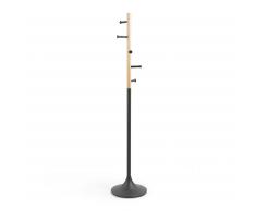 Kave Home Perchero Chenai, 175 Cm, En Madera,Metal - Natural,Negro