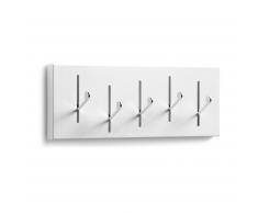 Kave Home Perchero Andrey, En Metal - Plata,Blanco