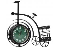 vidaXL Reloj de pared doble cara con forma de triciclo vintage