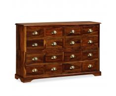 vidaXL Cajonera 120x30x75 cm madera maciza de sheesham