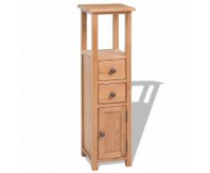vidaXL Mueble de esquina madera roble maciza 26x26x94 cm marrón