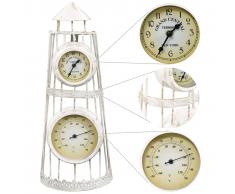 vidaXL Reloj de pared con termómetro vintage