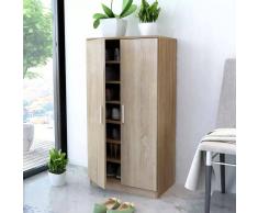 vidaXL Mueble zapatero con 7 estantes de roble
