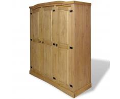 vidaXL Armario de 3 puertas Corona Range pino mexicano