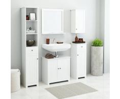 vidaXL Conjunto de muebles de baño 5 piezas blanco