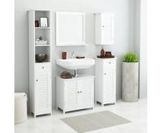 vidaXL Conjunto de muebles de baño 5 piezas blanco