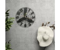 vidaXL Reloj de pared de jardín vintage 46 cm