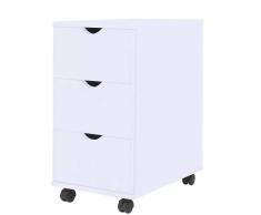 vidaXL Cajonera de madera 33x45x60 cm blanca