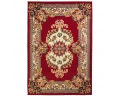 vidaXL Alfombra oriental con estampado persa rojo/beige 140x200 cm