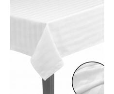 vidaXL Manteles de mesa algodón satinado blanco 5 unidades 130x130cm