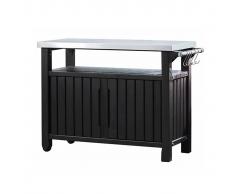 Keter Mesa de jardín multifuncional para barbacoa Unity XL 228934