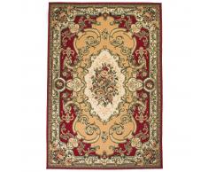 vidaXL Alfombra oriental de estampado persa rojo/beige 120x170 cm